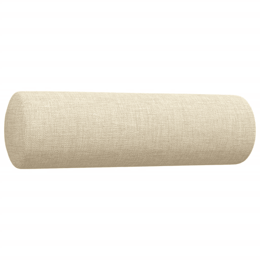vidaXL 3pcs conjunto de sofás c almofadas decorativas tecido creme
