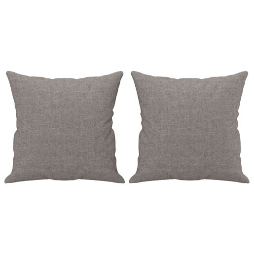 vidaXL 2 pcs conjunto de sofás com almofadas tecido cinza-acastanhado