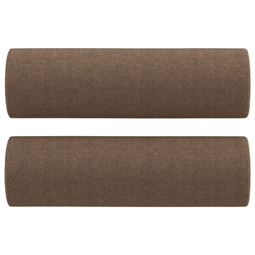 vidaXL 3 pcs conjunto de sofás com almofadas tecido castanho vidaXL 3 pcs conjunto de sofás com almofadas tecido castanho