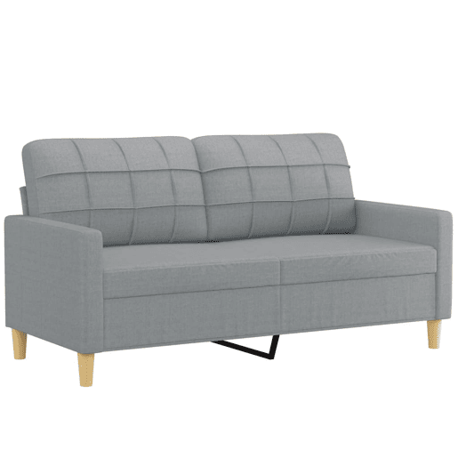 vidaXL 3 pcs conjunto de sofás com almofadas tecido cinzento-claro