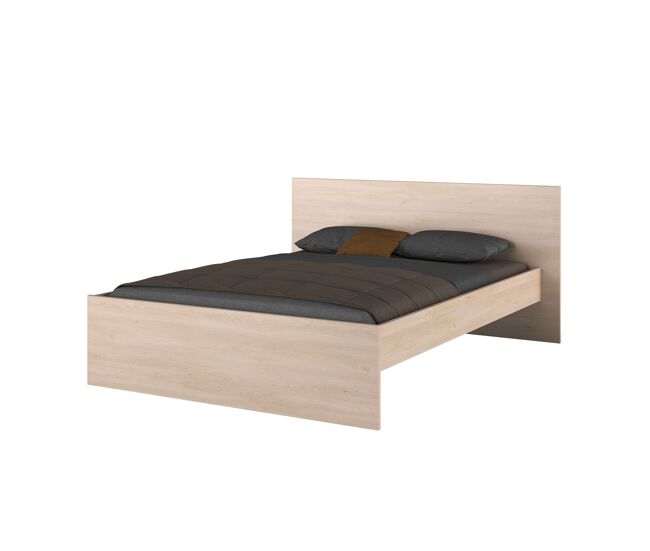 Cama dormitorio principal john estilo natural en color roble brooklyn 135-140x190 o 160x200 cm