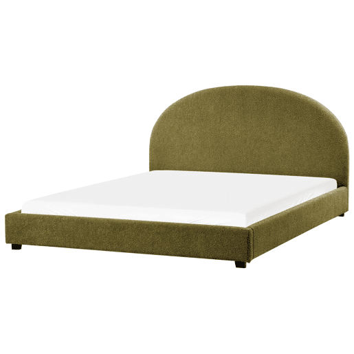 Cama de água Bouclé VAUCLUSE 180 x 200 cm Verde-oliva