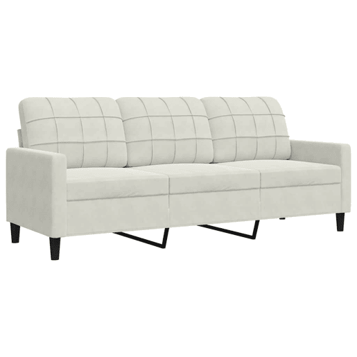 vidaXL 3 pcs conjunto de sofás com almofadões veludo cor creme vidaXL 3 pcs conjunto de sofás com almofadões veludo cor creme
