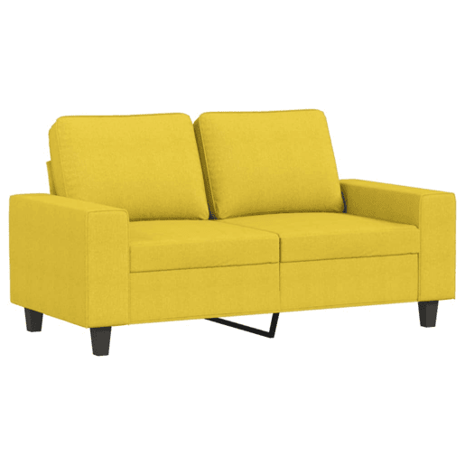vidaXL 3 pcs conjunto de sofás tecido amarelo-claro vidaXL 3 pcs conjunto de sofás tecido amarelo-claro
