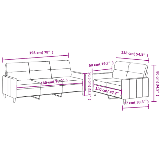 vidaXL 2 pcs conjunto de sofás com almofadões tecido vermelho tinto vidaXL 2 pcs conjunto de sofás com almofadões tecido vermelho tinto
