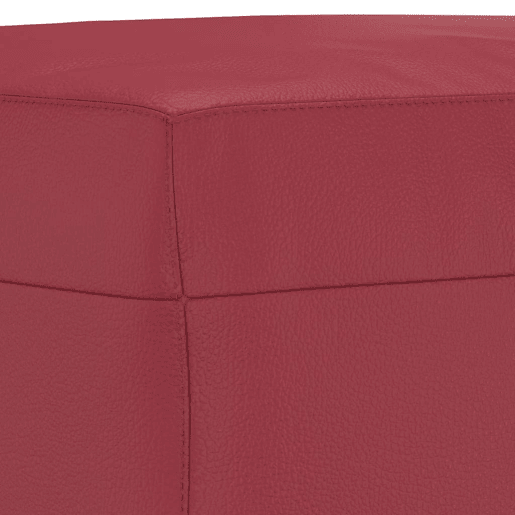 vidaXL 3 pcs conjunto sofás c almofadões couro artif. vermelho tinto vidaXL 3 pcs conjunto sofás c almofadões couro artif. vermelho tinto