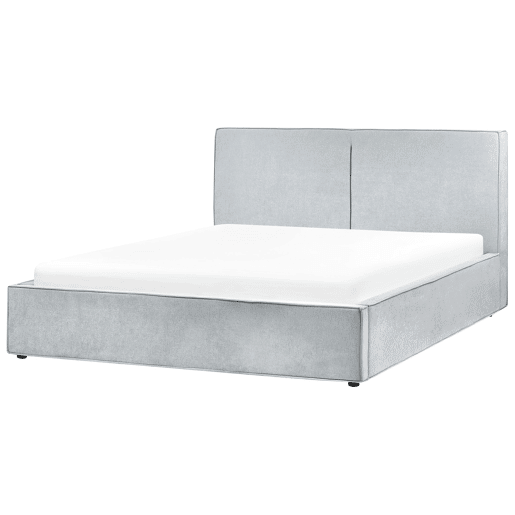 Cama baú Tecido MOISSAC 180 x 200 cm Azul claro