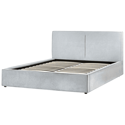 Cama baú Tecido MOISSAC 180 x 200 cm Azul claro