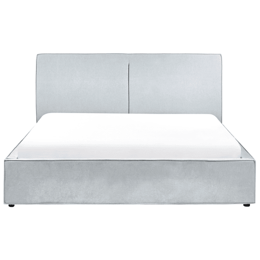 Cama baú Tecido MOISSAC 180 x 200 cm Azul claro