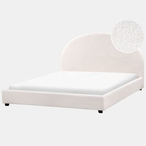 Cama de água Bouclé VAUCLUSE 160 x 200 cm Branco creme