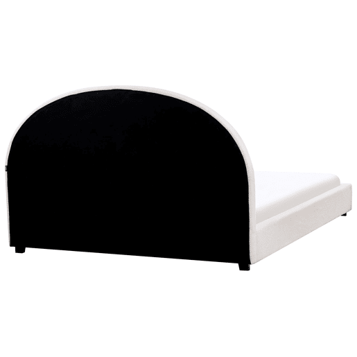 Cama de água Bouclé VAUCLUSE 160 x 200 cm Branco creme