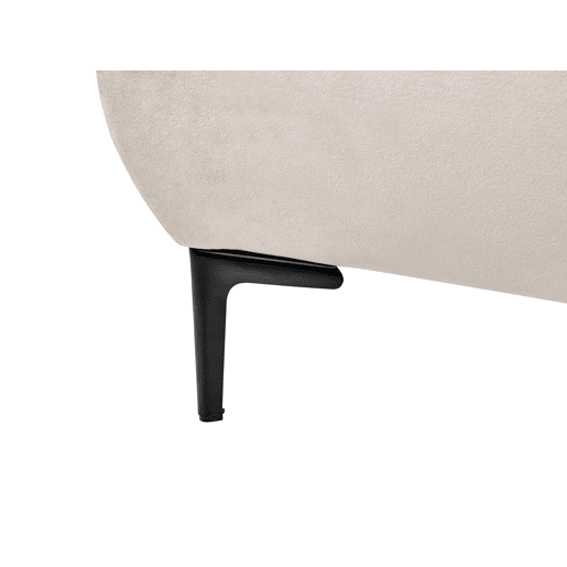 Cama Veludo LESSAY 160 x 200 cm Creme claro