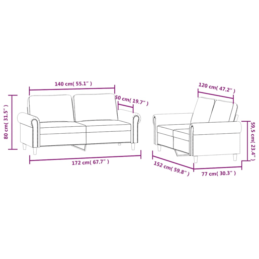 vidaXL 2 pcs conjunto de sofás com almofadões veludo amarelo vidaXL 2 pcs conjunto de sofás com almofadões veludo amarelo