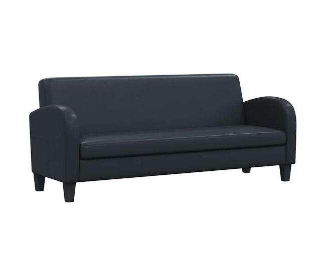 Vidaxl sofá 3 plazas cuero artificial negro