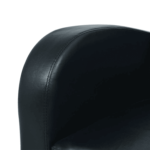 vidaXL Sofá de 3 lugares couro artificial preto