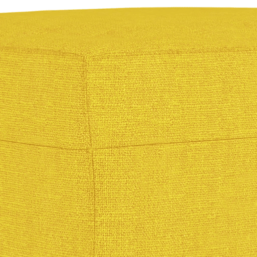 vidaXL Sofá de 3 lugares com apoio de pés 180 cm tecido amarelo-claro
