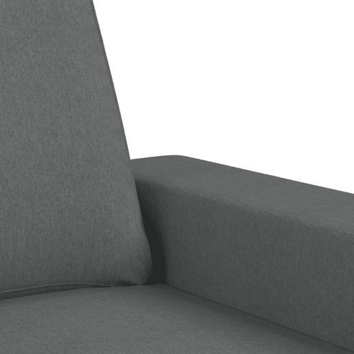vidaXL Sofá de 3 lugares com apoio de pés 180 cm tecido cinza-escuro