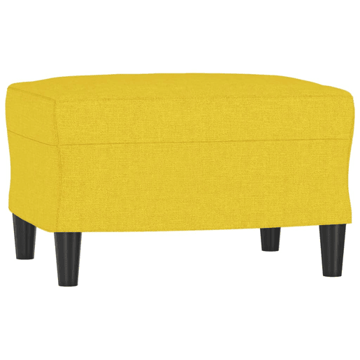 vidaXL Sofá de 3 lugares com apoio de pés 180 cm tecido amarelo-claro vidaXL Sofá de 3 lugares com apoio de pés 180 cm tecido amarelo-claro