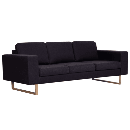 vidaXL 2 pcs conjunto de sofás tecido preto
