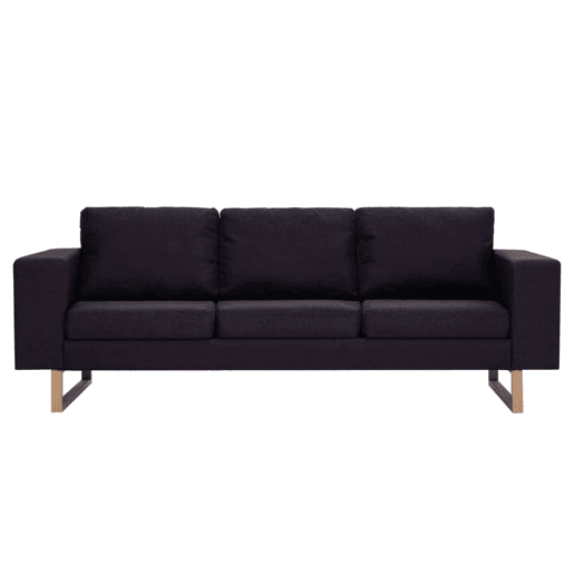 vidaXL 2 pcs conjunto de sofás tecido preto