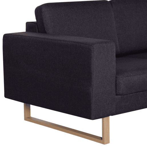 vidaXL 2 pcs conjunto de sofás tecido preto