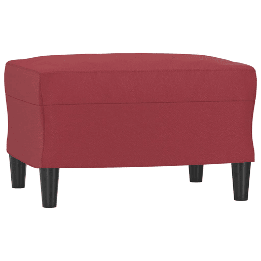 vidaXL 3 pcs conjunto sofás c almofadões couro artif. vermelho tinto vidaXL 3 pcs conjunto sofás c almofadões couro artif. vermelho tinto