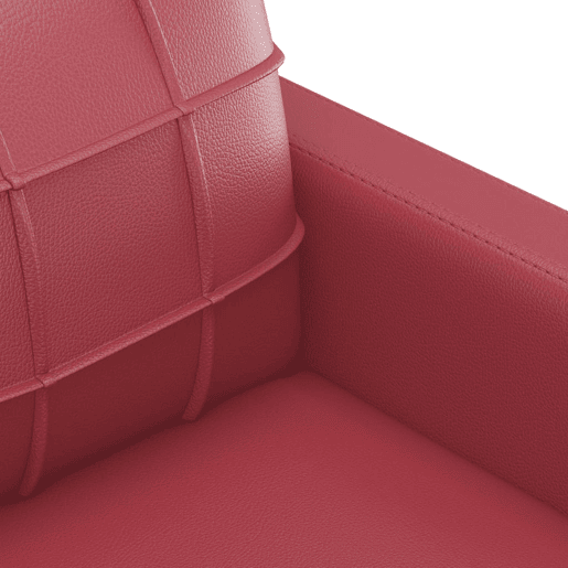 vidaXL 3 pcs conjunto sofás c almofadões couro artif. vermelho tinto vidaXL 3 pcs conjunto sofás c almofadões couro artif. vermelho tinto