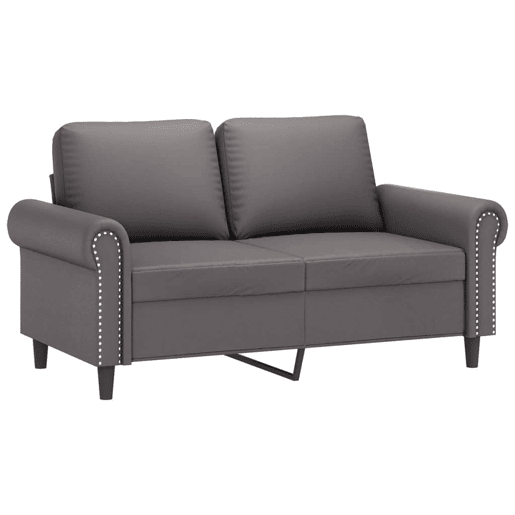 vidaXL 2 pcs conjunto de sofás c almofadões couro artificial cinzento vidaXL 2 pcs conjunto de sofás c almofadões couro artificial cinzento