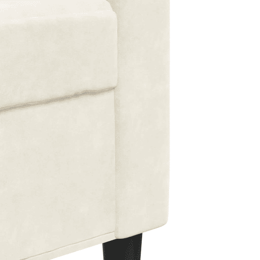 vidaXL 3 pcs conjunto de sofás com almofadões e rolos veludo creme vidaXL 3 pcs conjunto de sofás com almofadões e rolos veludo creme