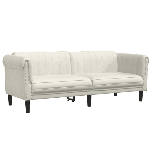 vidaXL 3 pcs conjunto de sofás veludo cor creme vidaXL 3 pcs conjunto de sofás veludo cor creme