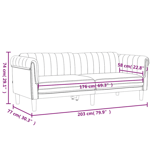 vidaXL 3 pcs conjunto de sofás veludo cor creme vidaXL 3 pcs conjunto de sofás veludo cor creme