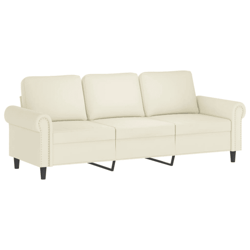 vidaXL 4 pcs conjunto de sofás com almofadões veludo cor creme vidaXL 4 pcs conjunto de sofás com almofadões veludo cor creme