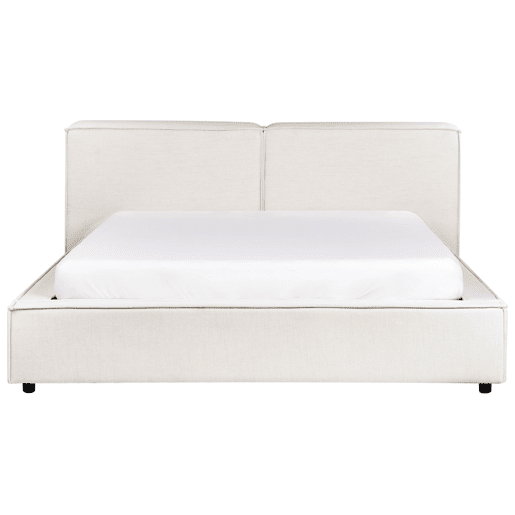 Cama de água Tecido LINARDS 160 x 200 cm Branco creme