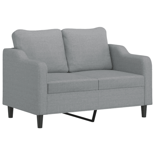 vidaXL 2 pcs conjunto de sofás com almofadas tecido cinzento-claro vidaXL 2 pcs conjunto de sofás com almofadas tecido cinzento-claro