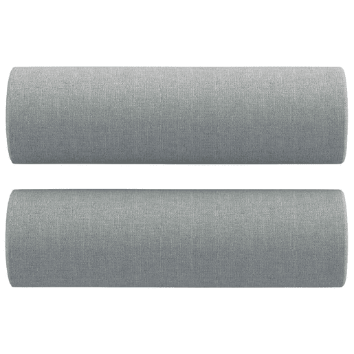 vidaXL 2 pcs conjunto de sofás com almofadas tecido cinzento-claro vidaXL 2 pcs conjunto de sofás com almofadas tecido cinzento-claro