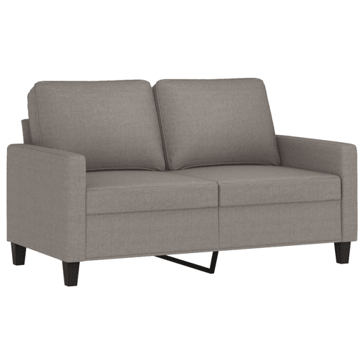 vidaXL 2 pcs conjunto de sofás com almofadões tecido cinza-acastanhado
