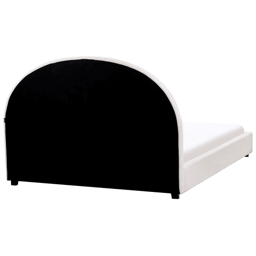 Cama Bouclé VAUCLUSE 140 x 200 cm Branco creme
