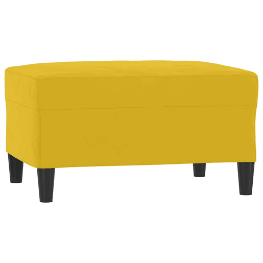 vidaXL 3 pcs conjunto de sofás com almofadões veludo amarelo