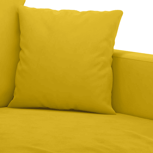 vidaXL 3 pcs conjunto de sofás com almofadões veludo amarelo