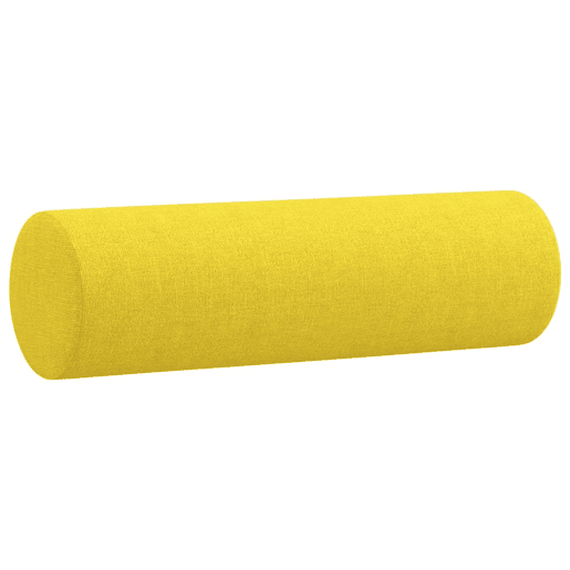 vidaXL 2 pcs conjunto de sofás com almofadas tecido amarelo-claro vidaXL 2 pcs conjunto de sofás com almofadas tecido amarelo-claro