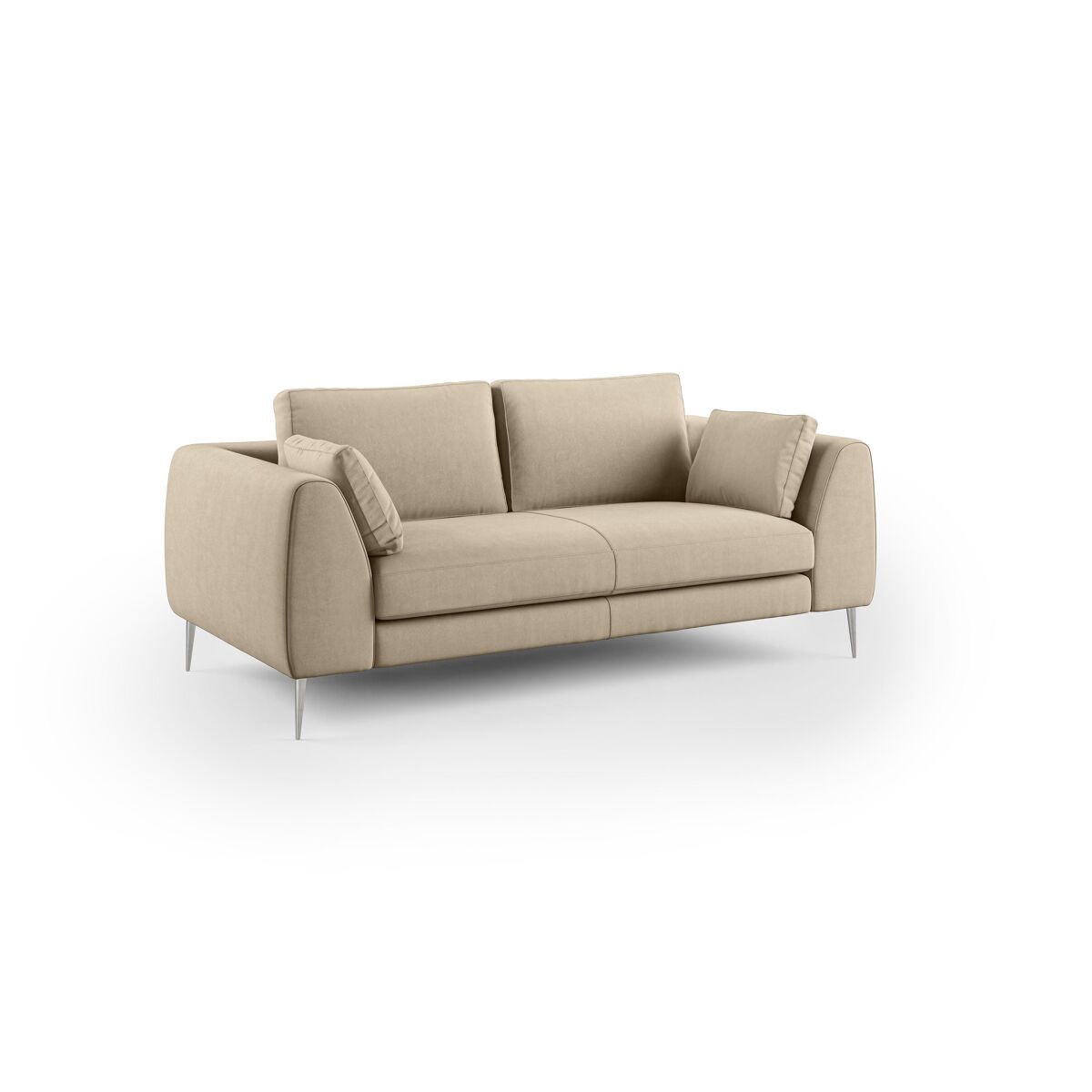 Plano sofá moderno en microfibra técnica desmontable 176 cm beige