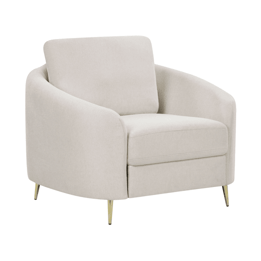Conjunto de sala de estar TROSA Tecido Creme claro 6 lugares