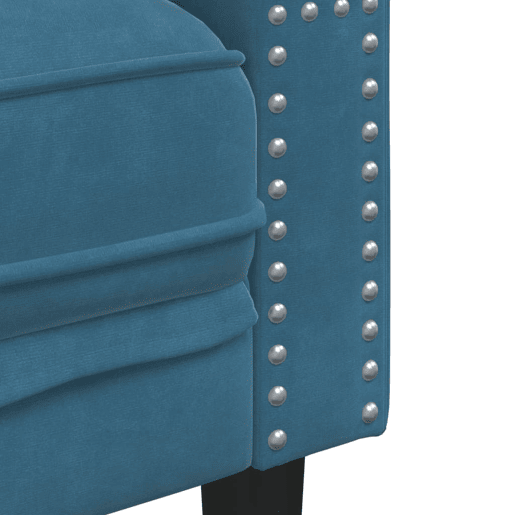 vidaXL Sofá chesterfield com rolos 3 lugares veludo preto