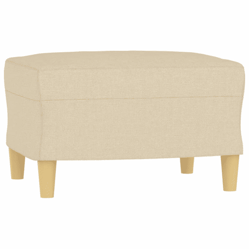 vidaXL 3 pcs conjunto de sofás com almofadas tecido cor creme