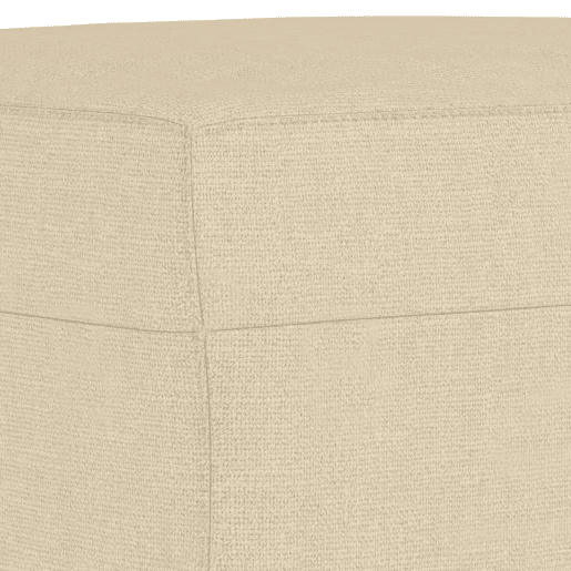 vidaXL 3 pcs conjunto de sofás com almofadas tecido cor creme