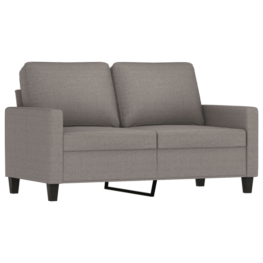 vidaXL 3 pcs conjunto de sofás com almofadões tecido cinza-acastanhado vidaXL 3 pcs conjunto de sofás com almofadões tecido cinza-acastanhado