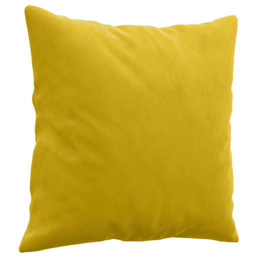 vidaXL 3 pcs conjunto de sofás com almofadas veludo amarelo vidaXL 3 pcs conjunto de sofás com almofadas veludo amarelo