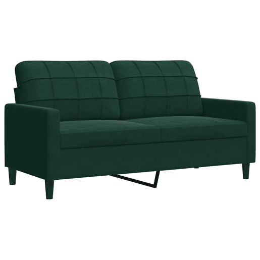 vidaXL 3 pcs conjunto sofás com almofadões e rolos veludo verde-escuro vidaXL 3 pcs conjunto sofás com almofadões e rolos veludo verde-escuro
