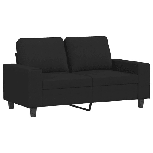vidaXL 3 pcs conjunto de sofás tecido preto