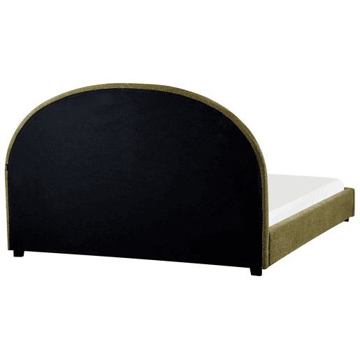 Cama Bouclé VAUCLUSE 160 x 200 cm Verde-oliva Cama Bouclé VAUCLUSE 160 x 200 cm Verde-oliva